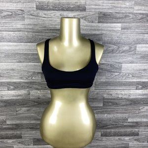 LULULEMON Energy Unpadded Racer Back Black Long Line Sports Bra Women's Size 4